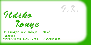 ildiko konye business card